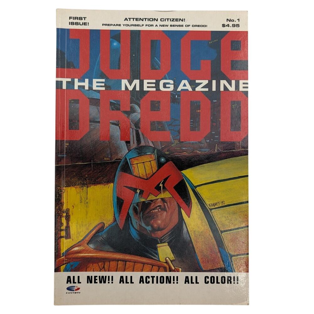 Judge Dredd The Megazine #1 First Issue 1991 Fleetway Ian Fabry Cover VF/NM